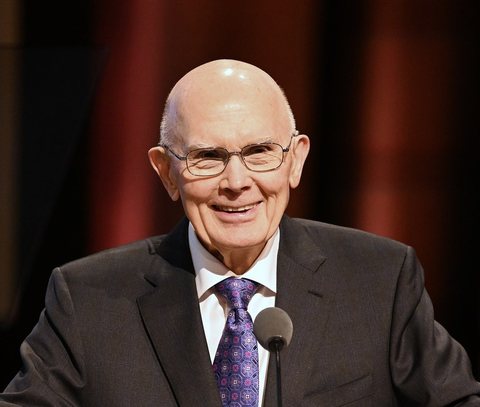 Dallin H. Oaks speaking at a lectern